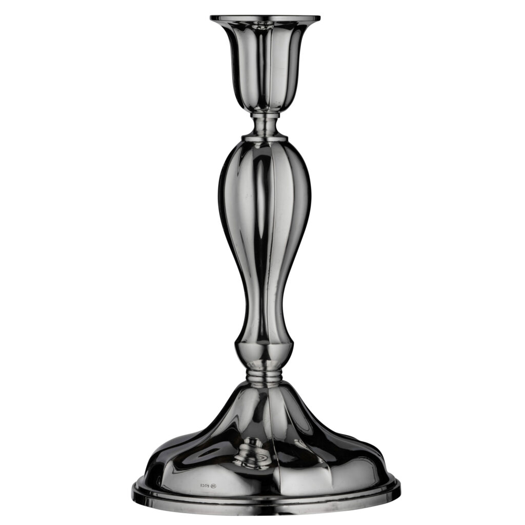 Klassisk lysestake 18,5 cm, sølv
