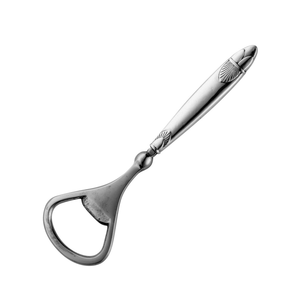 Ukjent art deco mønster flaskeåpner 13 cm