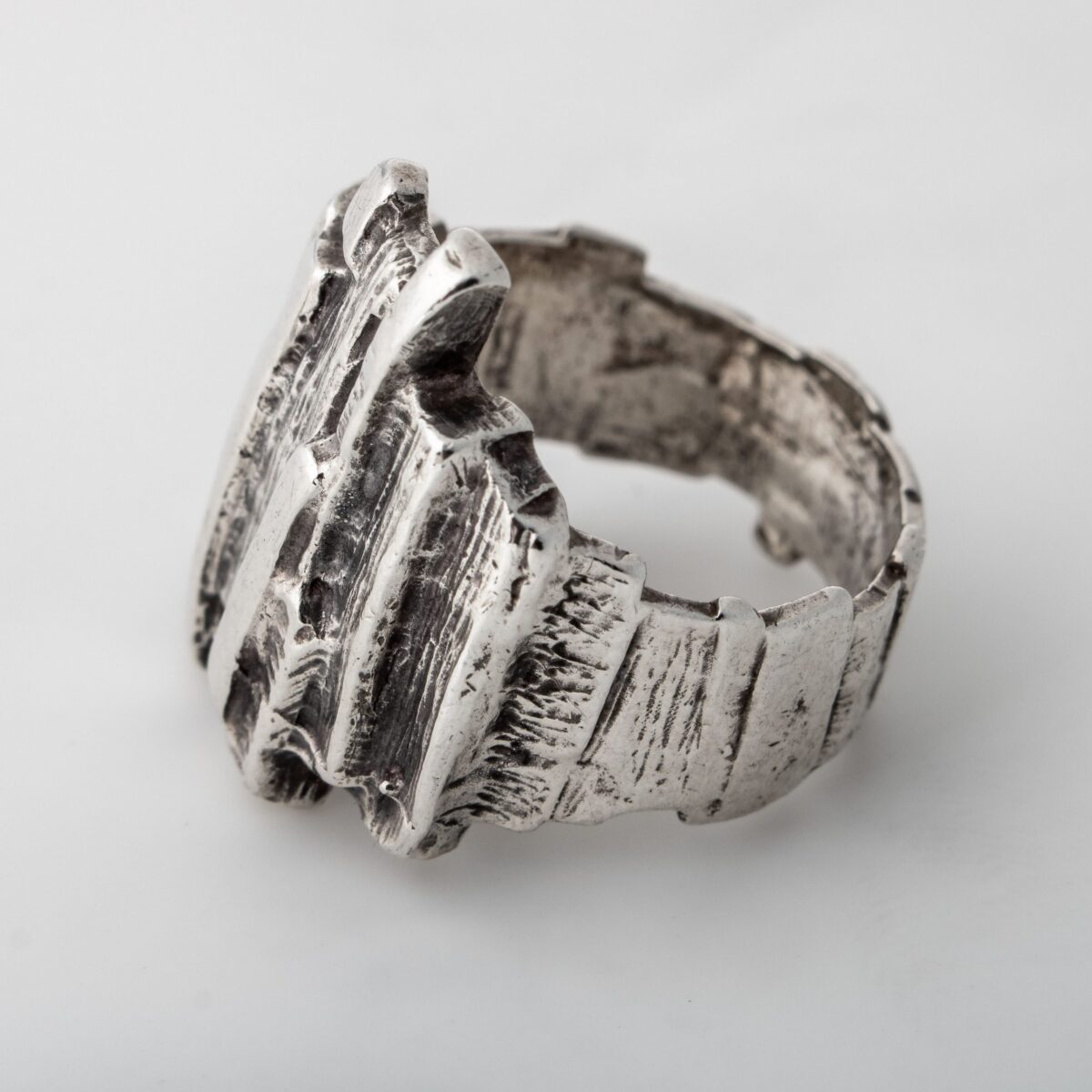 Gaia brutalisme ring, sterling sølv - Bilde 2