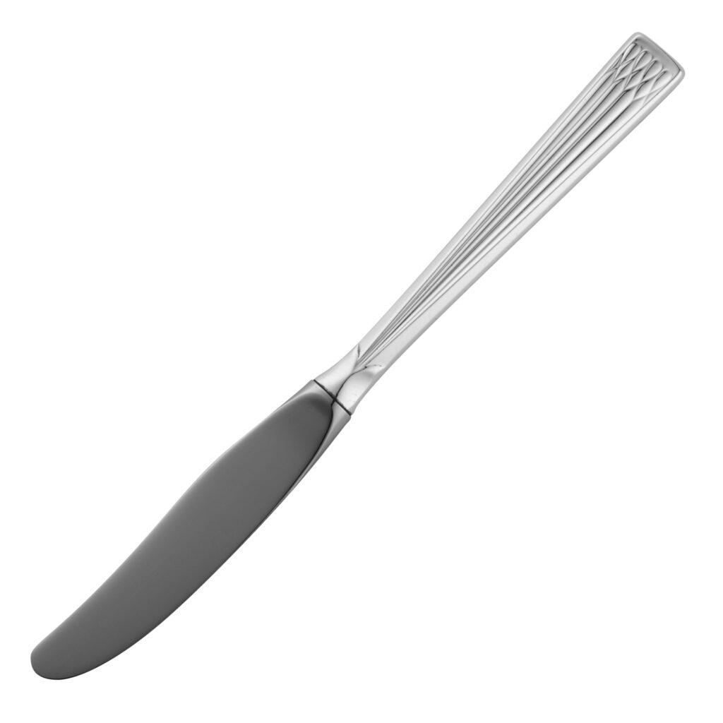 Arvesølv spisekniv, langt skaft 19,8 cm