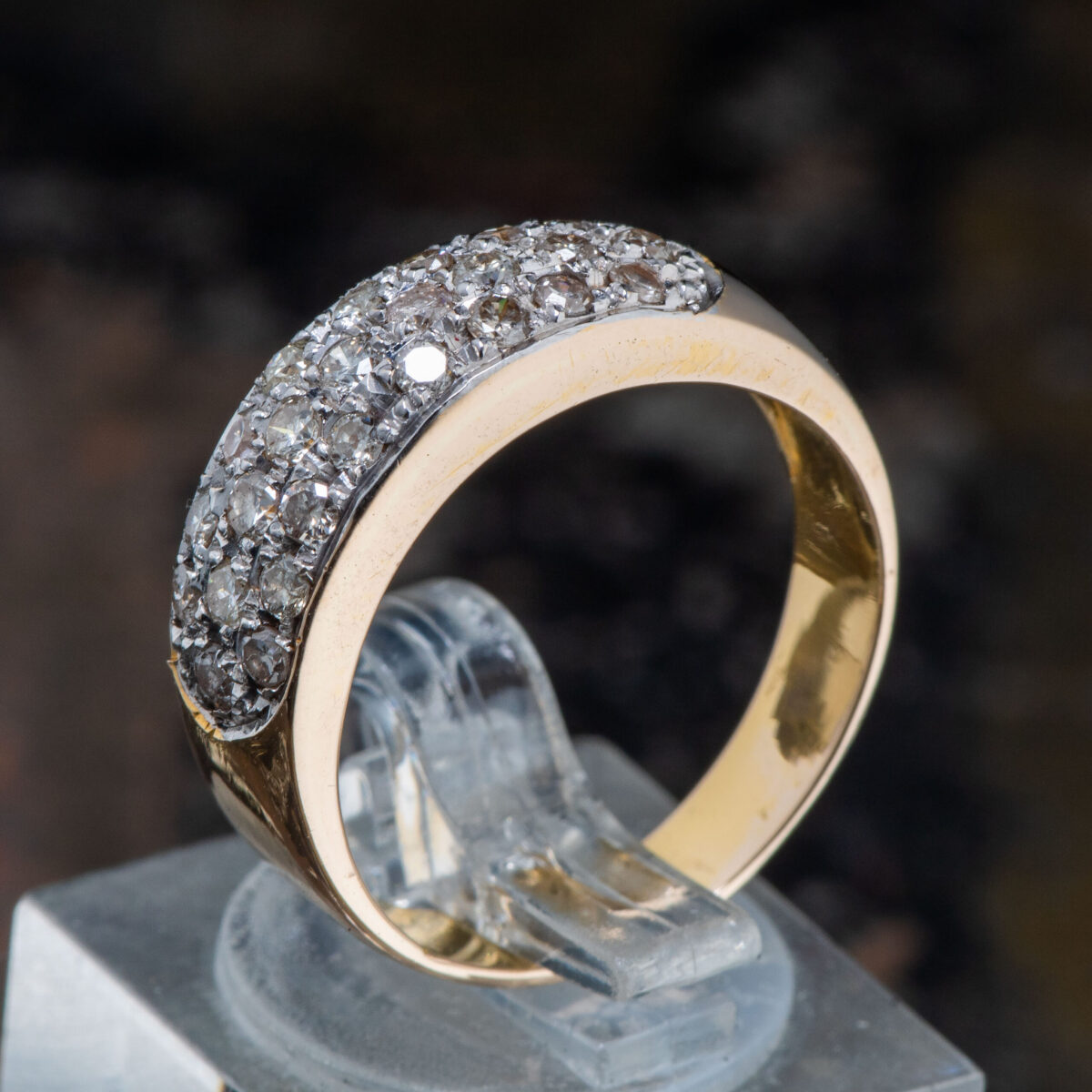 Ring, gult gull, diamanter (0,30 ct.) - Bilde 2