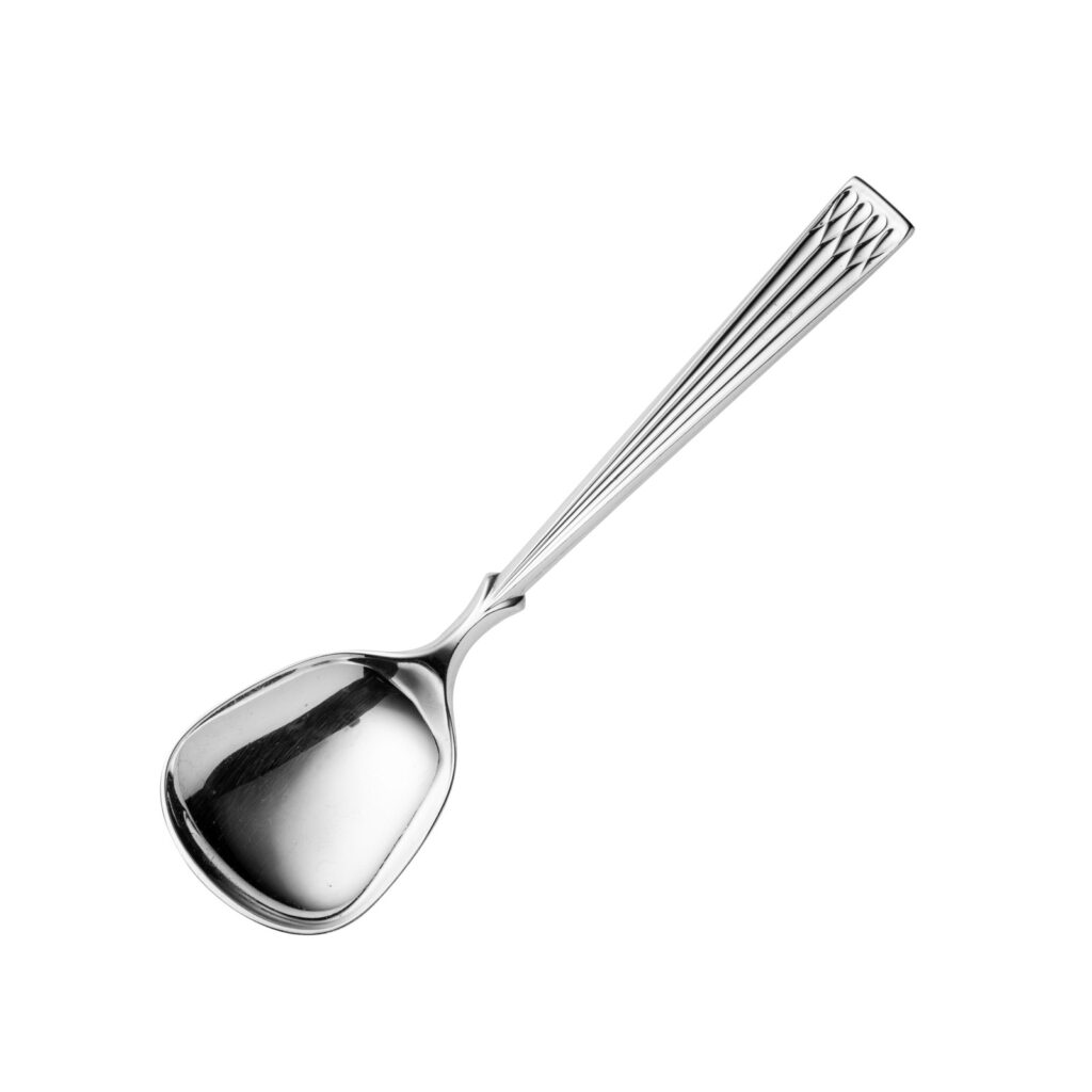 Arvesølv liten syltetøyskje 13 cm