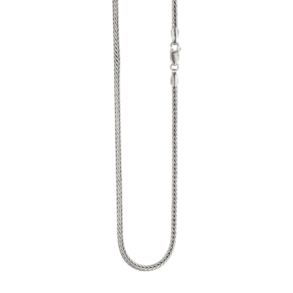 Foxtail halskjede 50 cm, sterling sølv