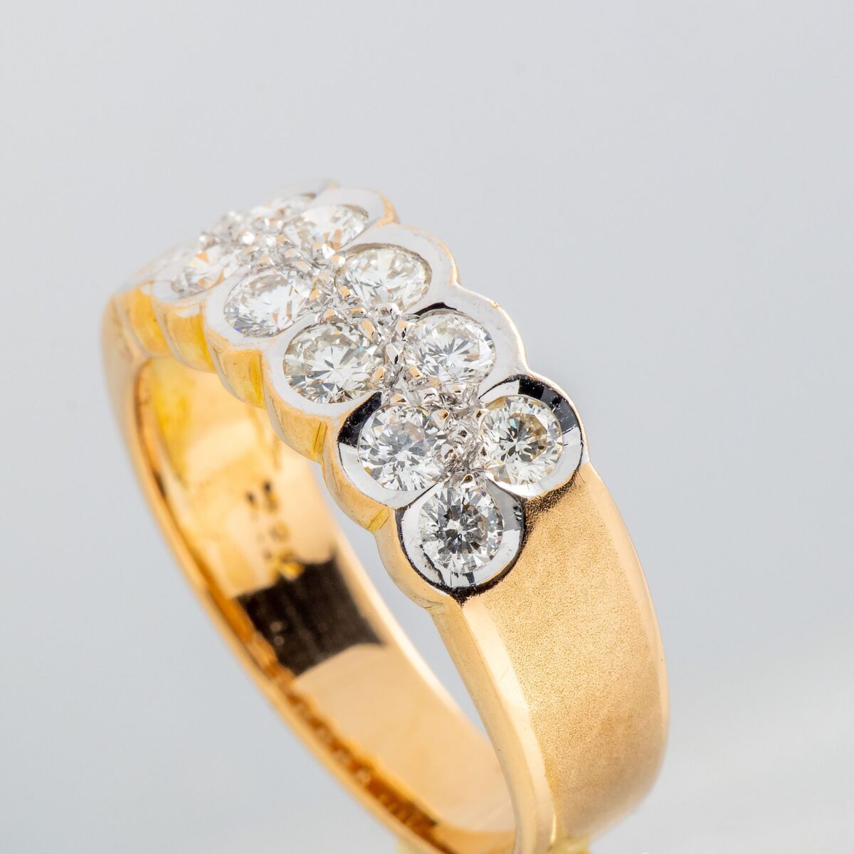 Ring, gult gull, diamanter (1,2 ct) - Bilde 2