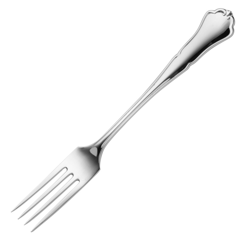 Finsk Chippendale spisegaffel 18 cm