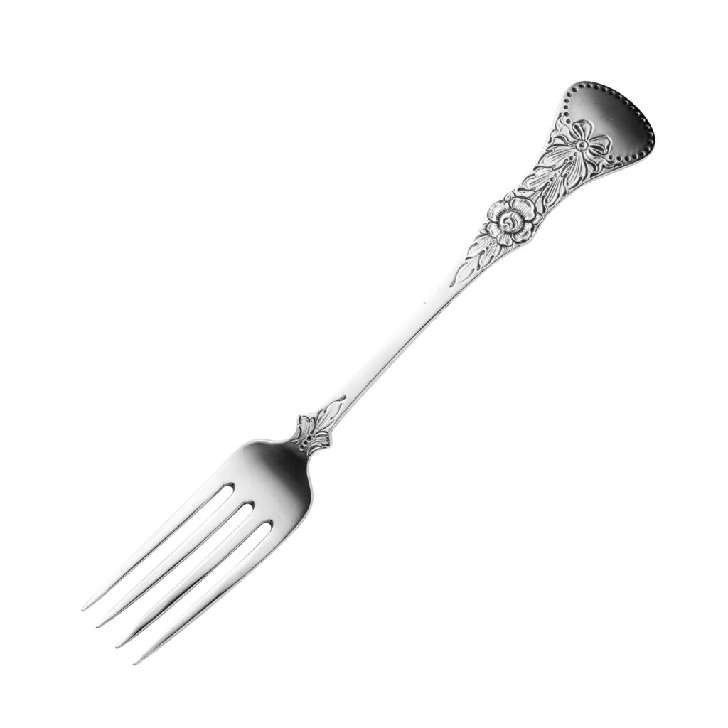 Gammel Flat Rose frokost- / barnegaffel 16 cm