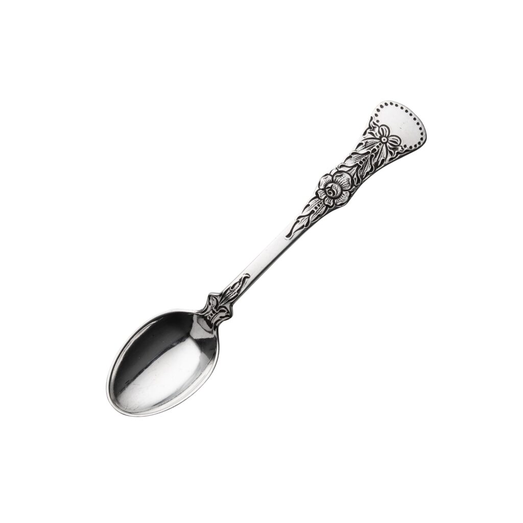 Moderne Flat Rose mokka- / kaffeskje 10,5 cm