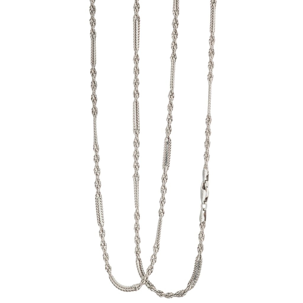 Vridd halskjede sterling sølv 81 cm