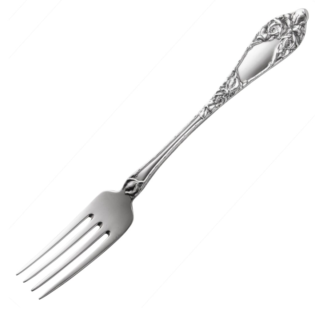 Opphøiet Rose spisegaffel 18,5 cm