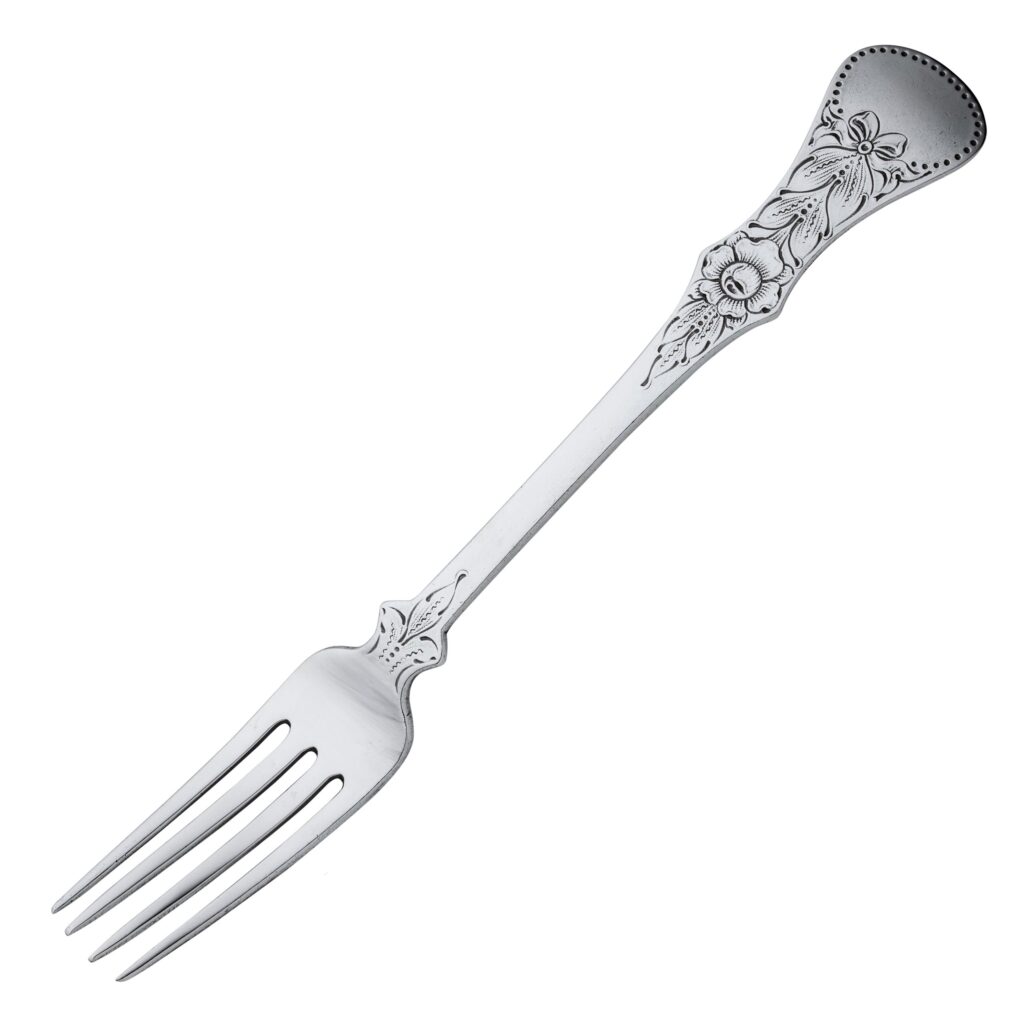 Gammel Flat Rose spisegaffel 20,5 cm