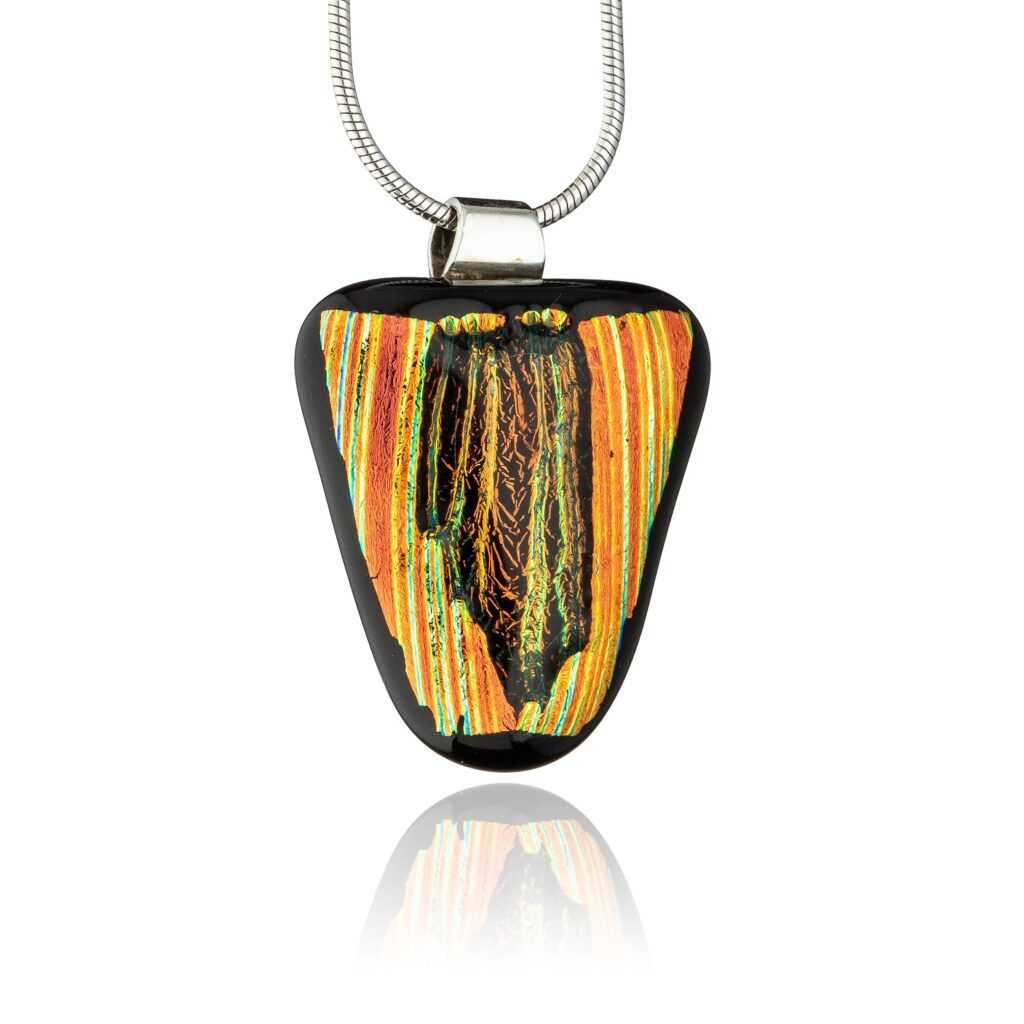 Anheng, kunstglass, sterling sølv