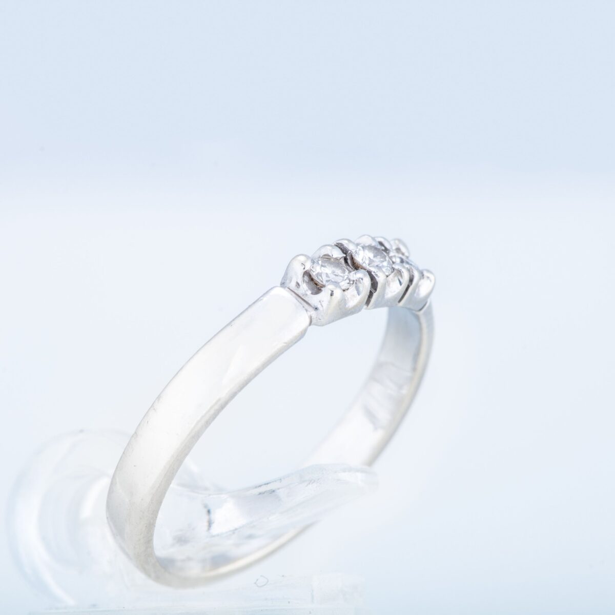 Ring, hvitt gull, diamanter - Bilde 2