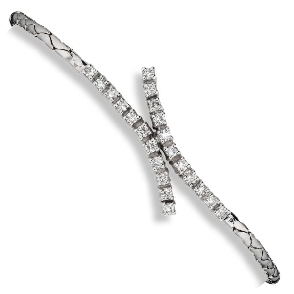 Armlenke, hvitt gull, diamanter (0,44 ct.)