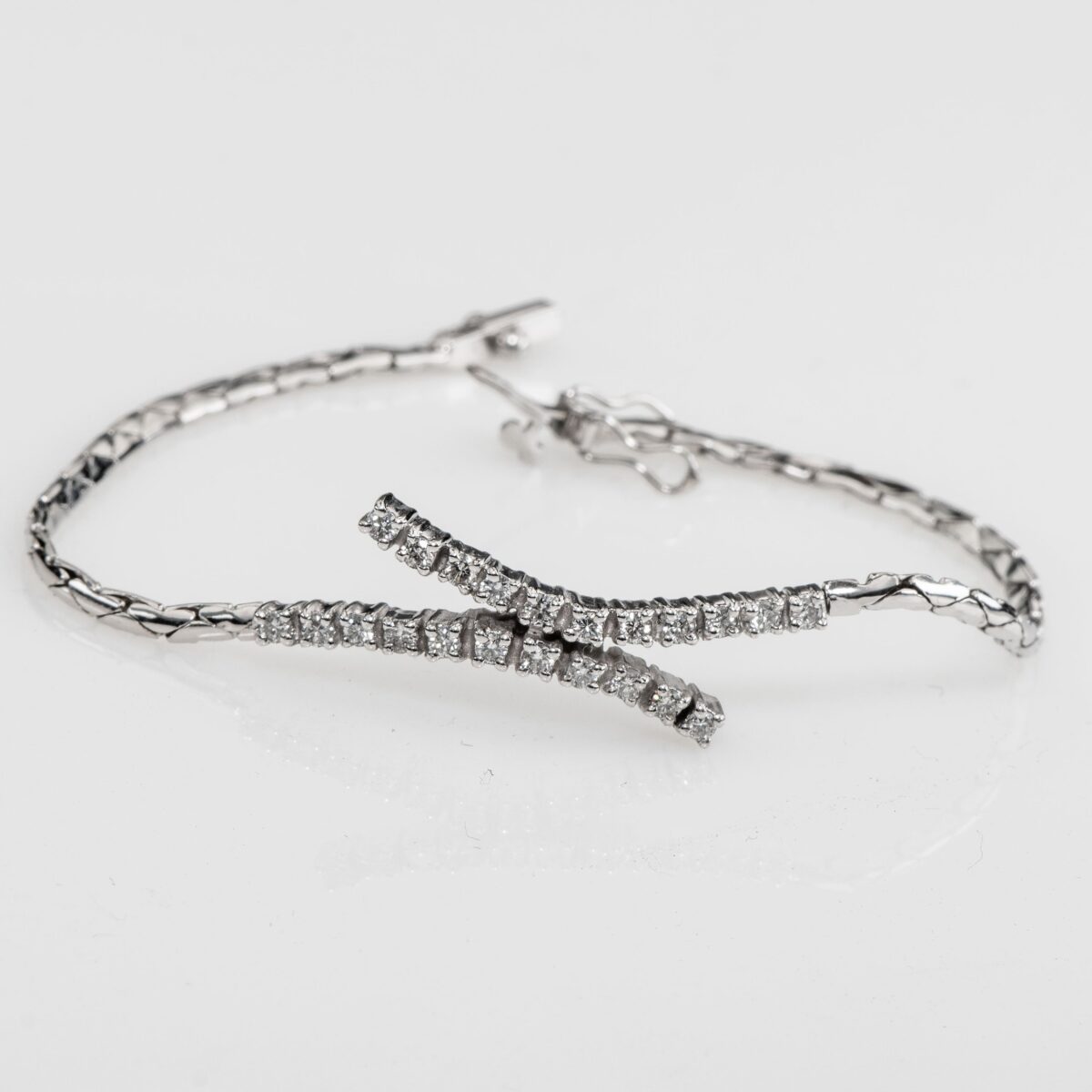 Armlenke, hvitt gull, diamanter (0,44 ct.) - Bilde 3