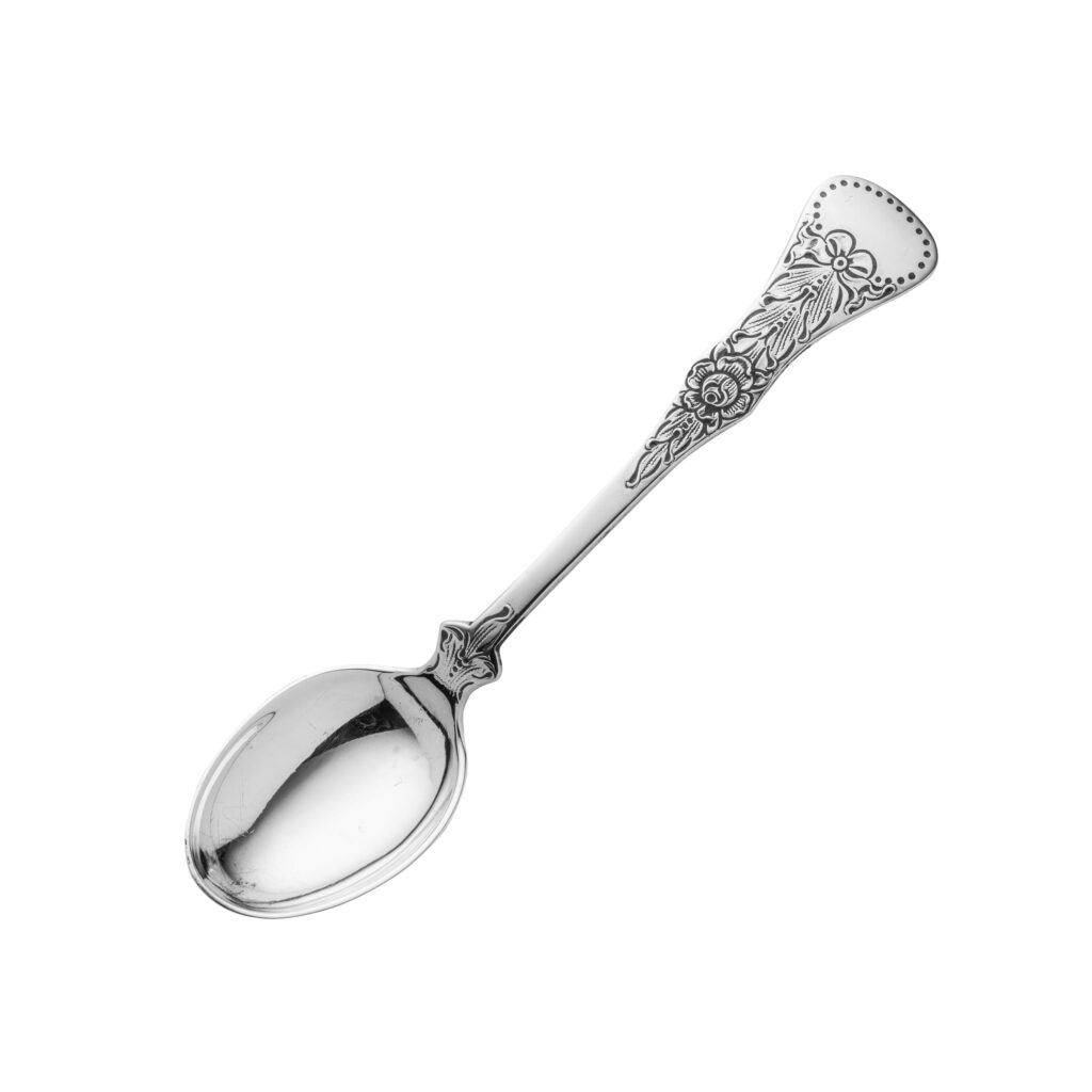 Gammel Flat Rose teskje 12,1 cm