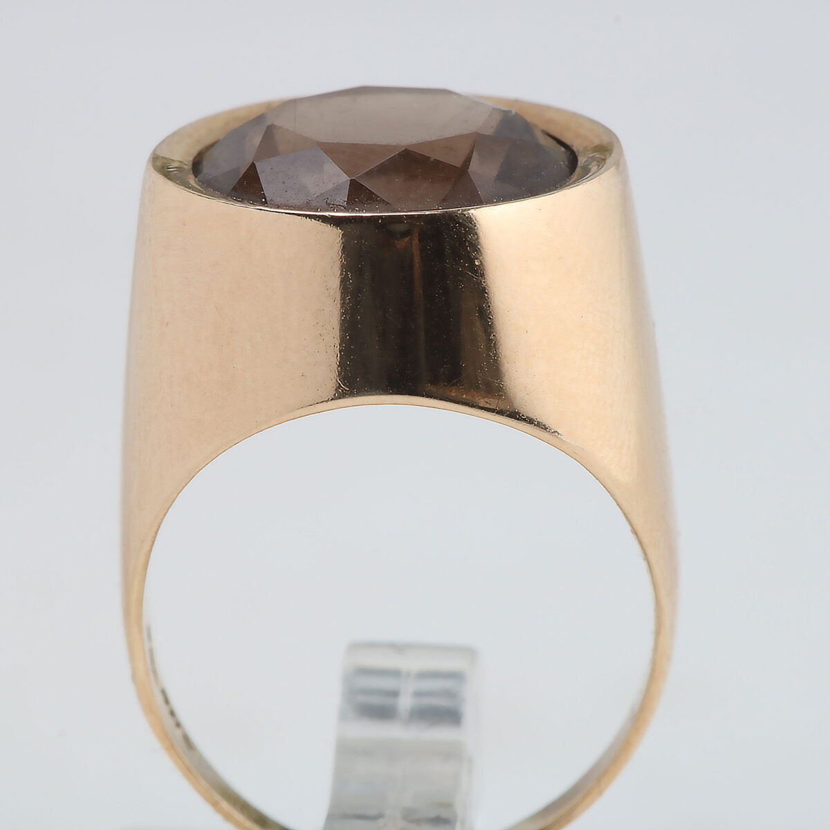 Retro ring, gult gull, røkkvarts - Bilde 2