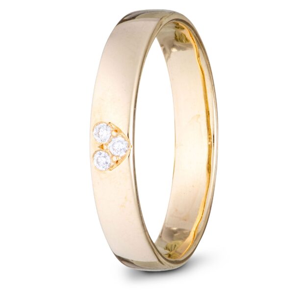 Ring, gult gull, diamanter