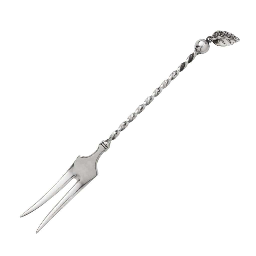 Festbordsølv koldtgaffel 14 cm