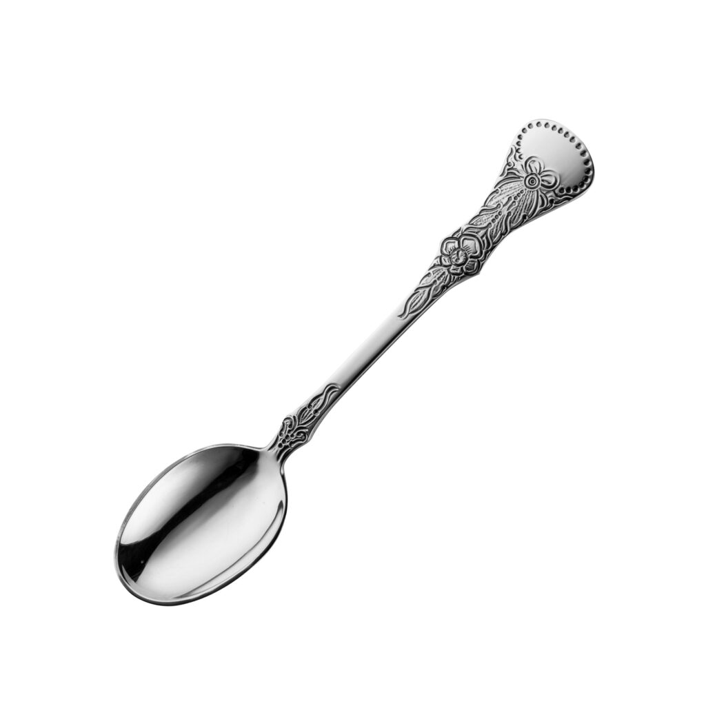 Moderne Flat Rose kaffe- / teskje 11,6 cm