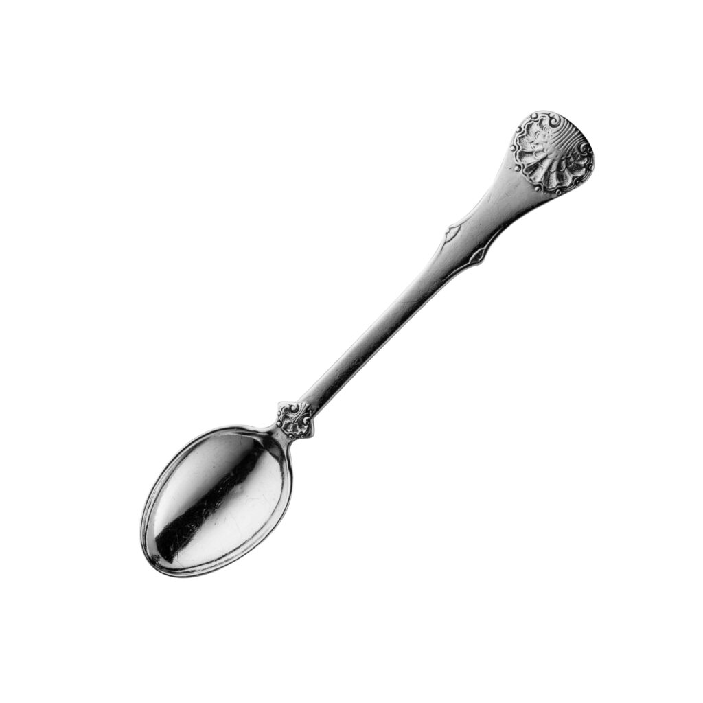 Perlemusling kaffeskje 11,5 cm