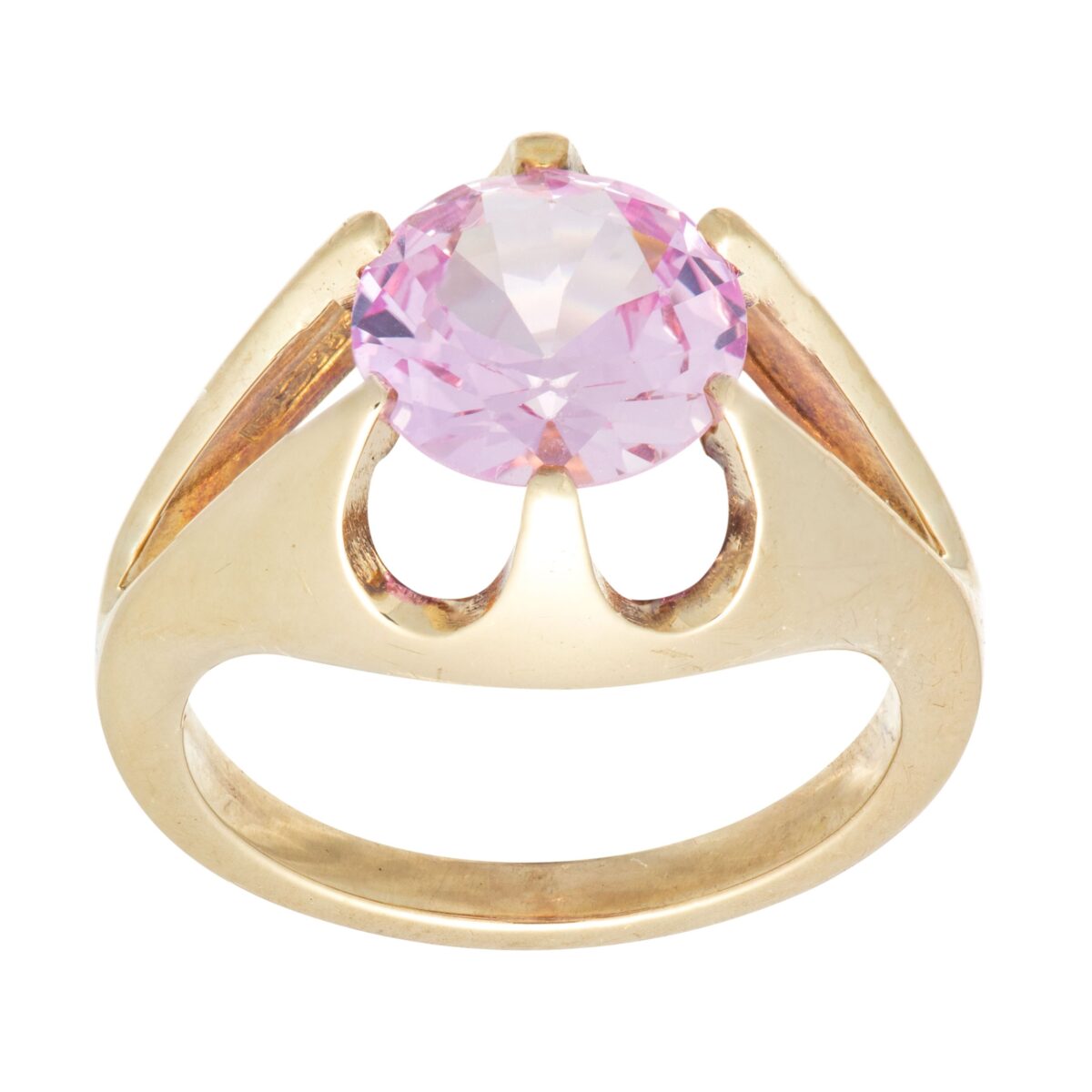 Ring, gult gull, ametyst - Bilde 2