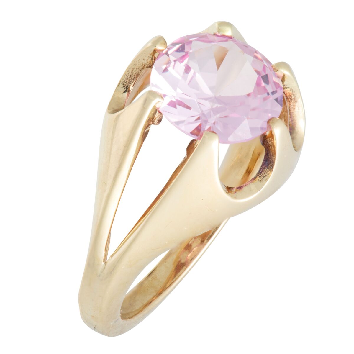 Ring, gult gull, ametyst - Bilde 3