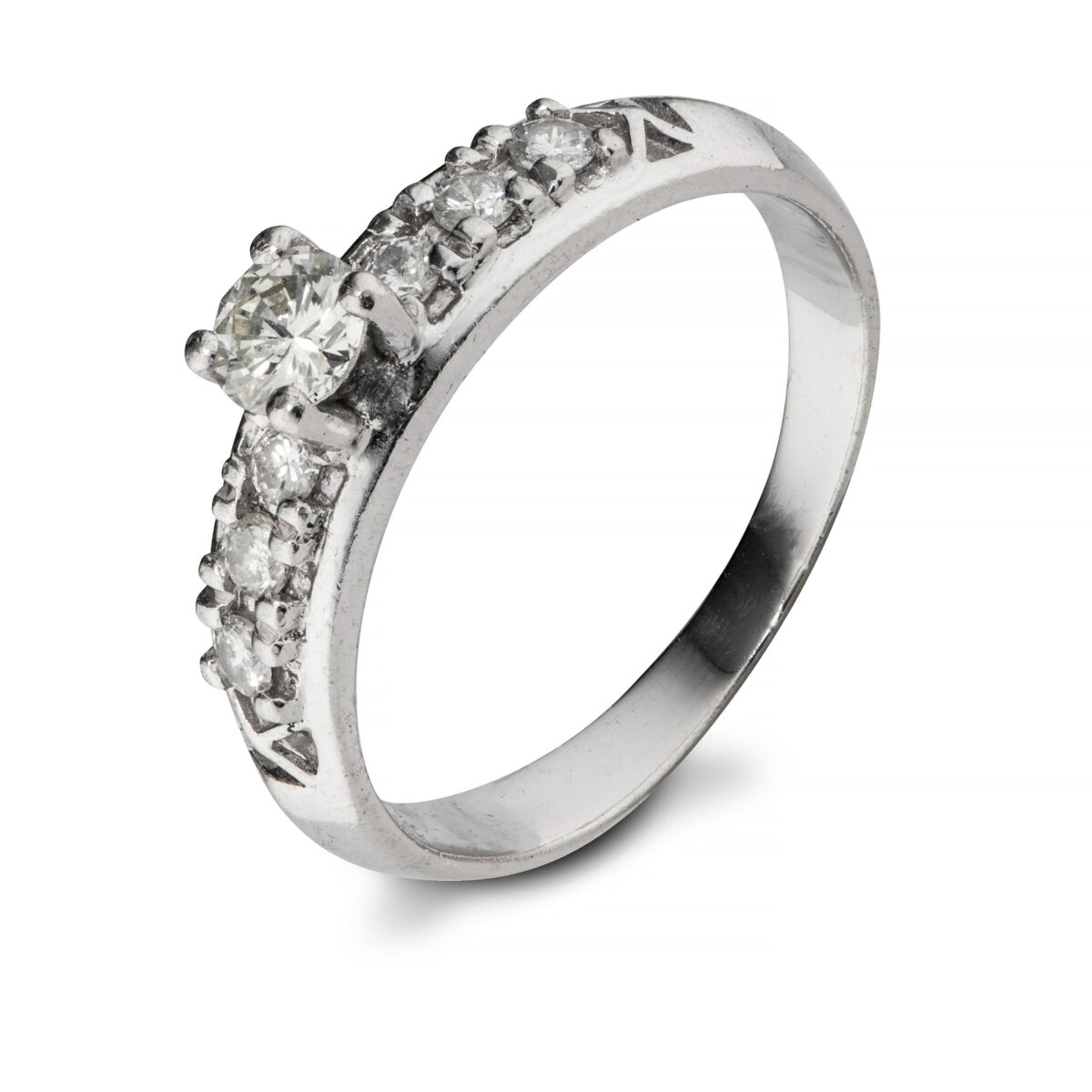 Ring, platina, diamanter (0,36 ct.)