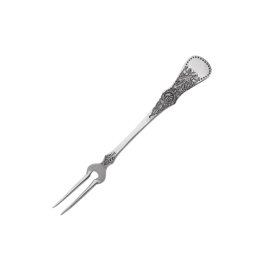 Gammel Flat Rose smørgaffel 11 cm