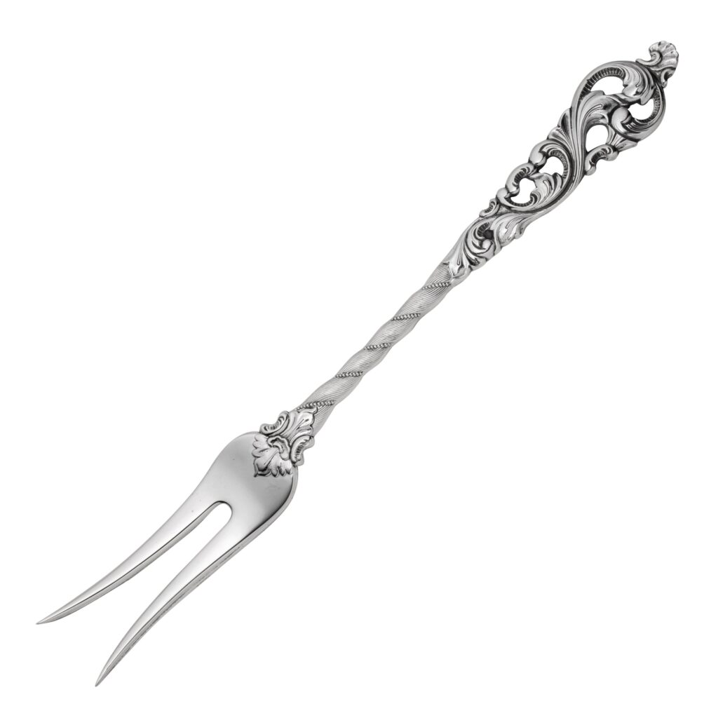 Dobbel Rokokko anretningsgaffel 19,5 cm