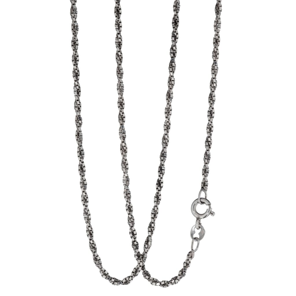 Tvunnet venezia halskjede 42 cm, sterling sølv