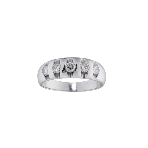 Ring, hvitt gull diamanter (0,64 ct.)