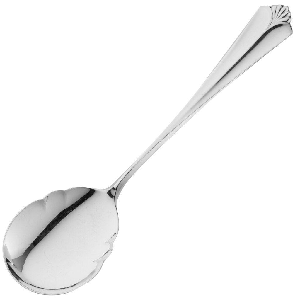 Rådhus med vifte kremskje m. folder 24,5 cm