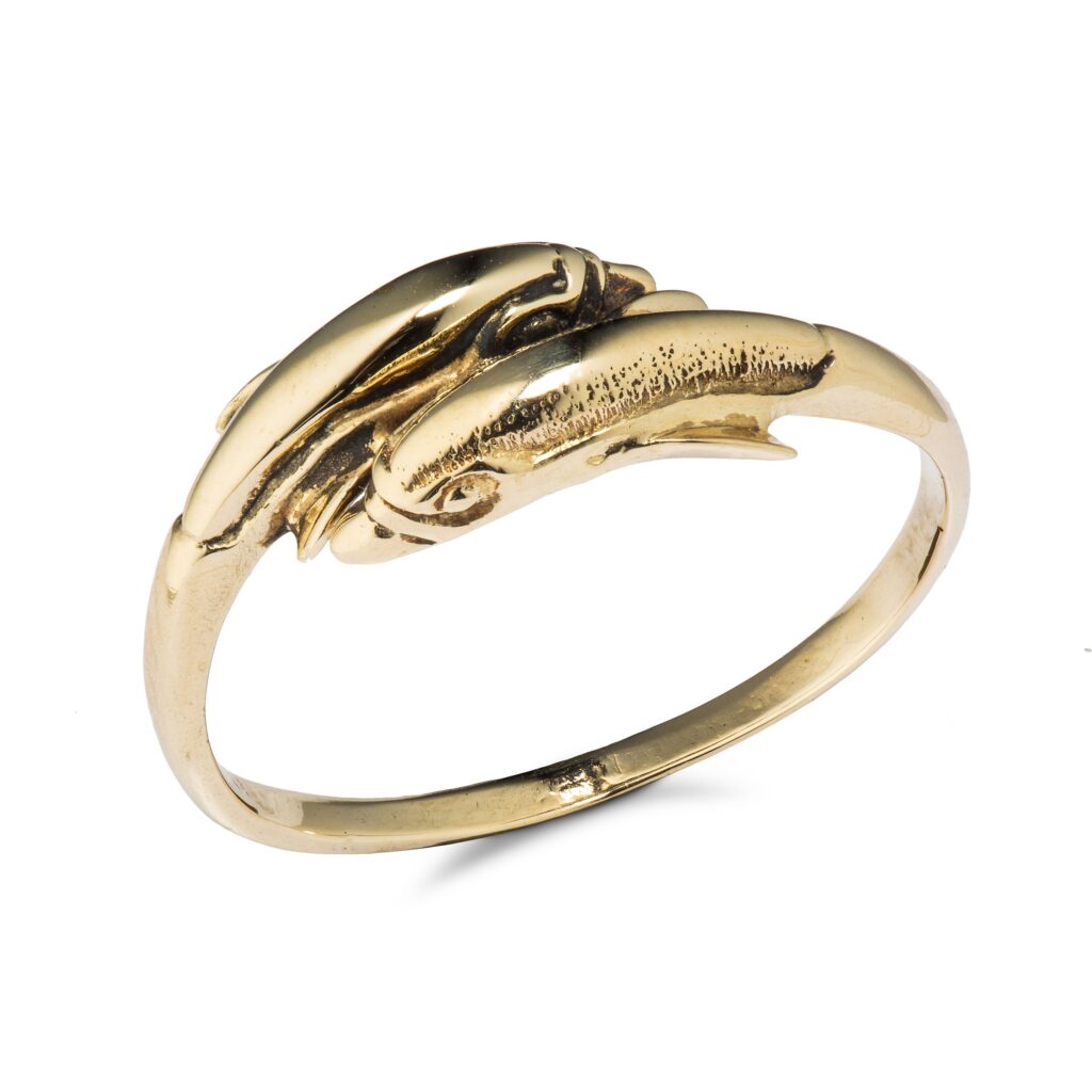 Delfinring, gult gull
