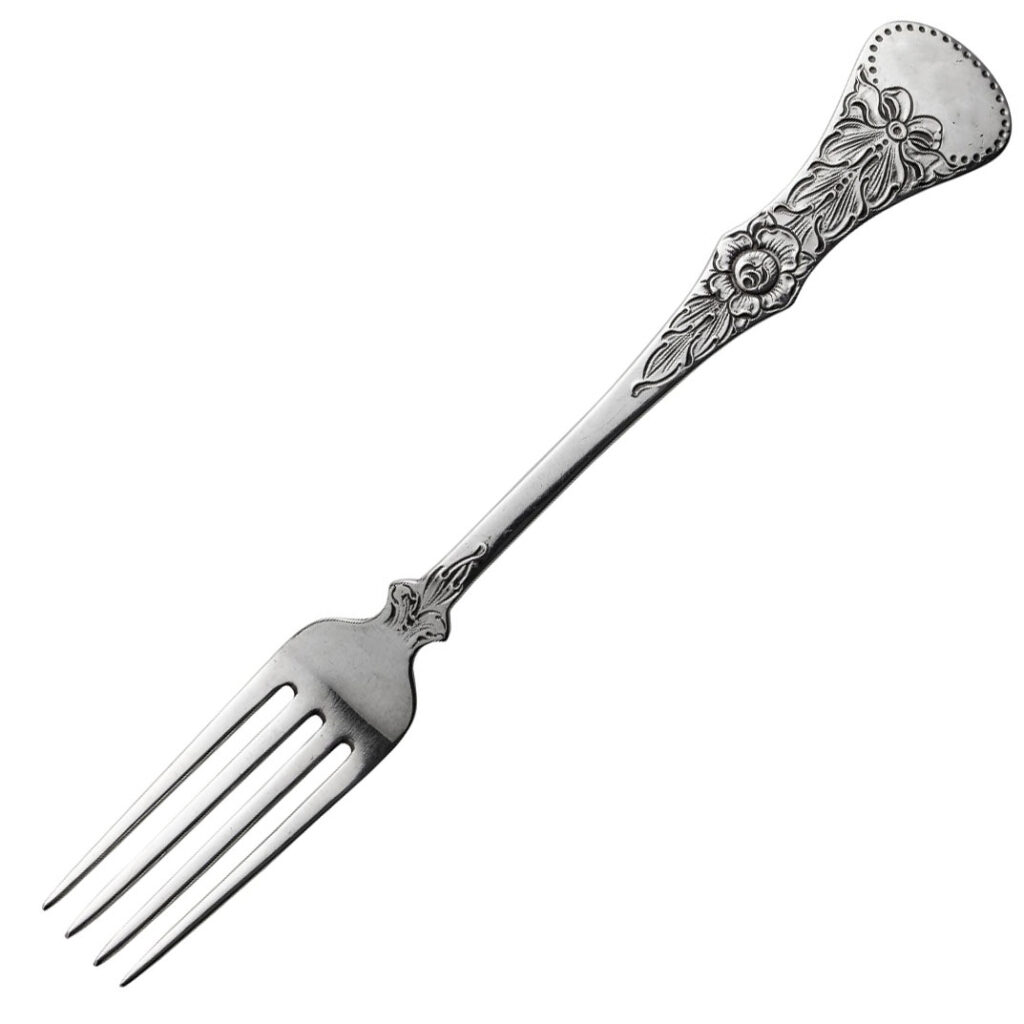 Gammel Flat rose spisegaffel 20 cm