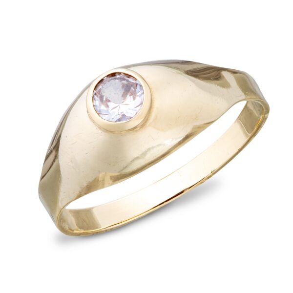 Einar Christophersen ring, gult gull, topas