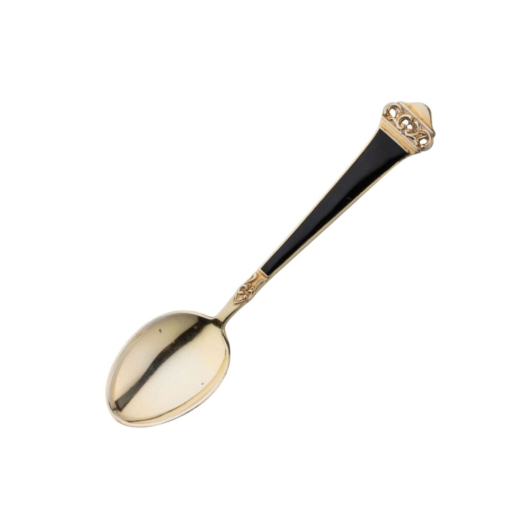 Saga emaljert mokkaskje 9,8 cm
