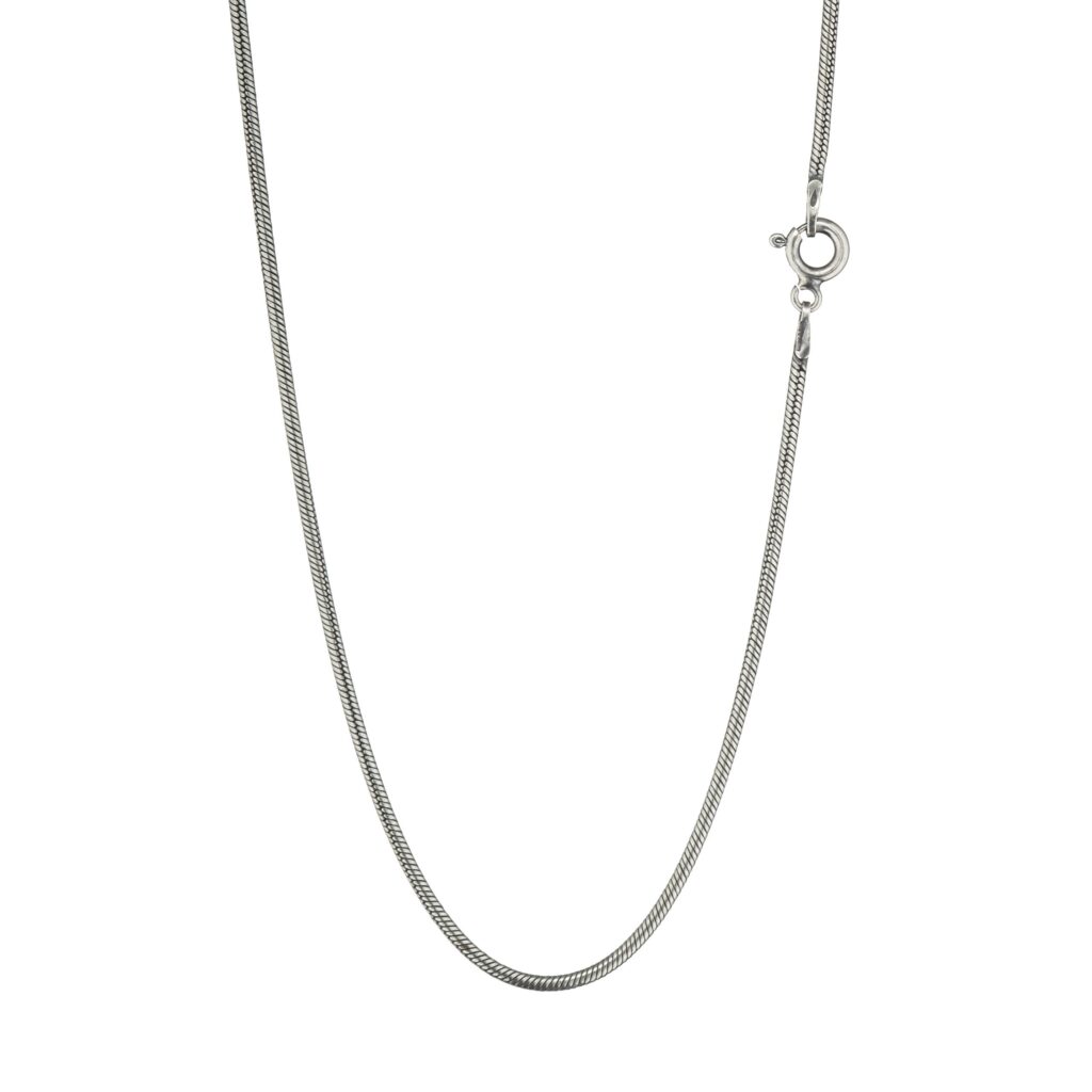 Slange halskjede 43 cm, sterling sølv