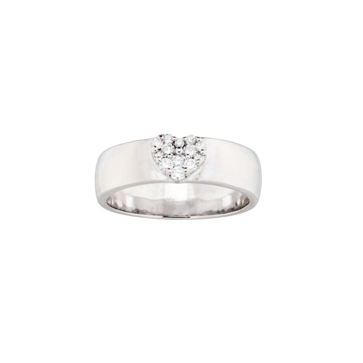 Ring, hvitt gull, diamanter (0,27 ct)