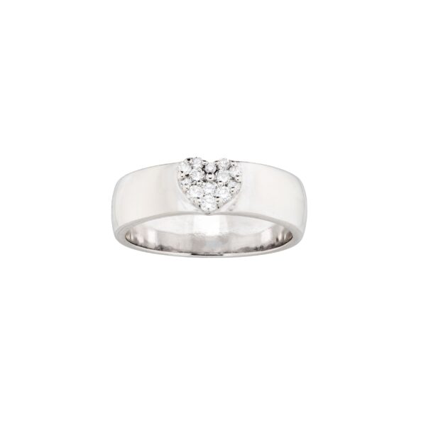 Ring, hvitt gull, diamanter (0,27 ct)