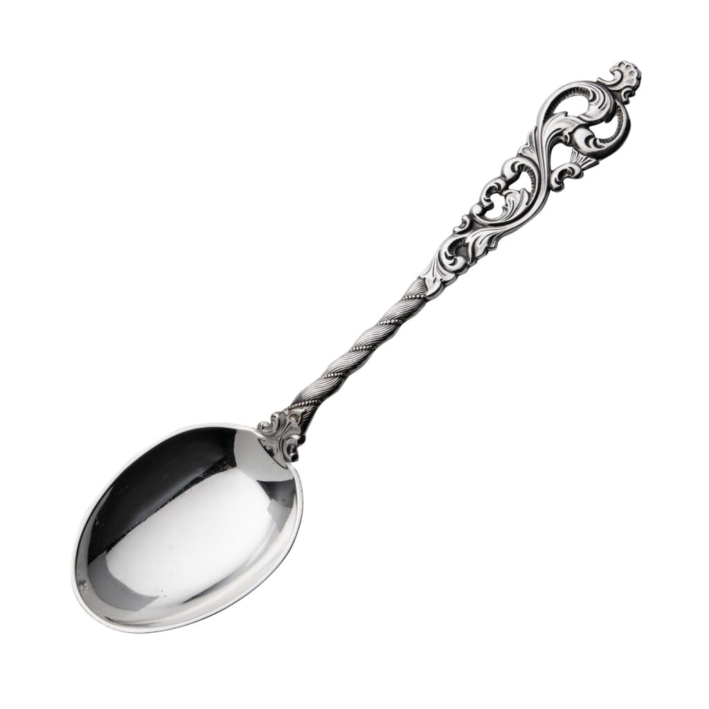 Dobbel Rokokko barne- / isskje 14,5 cm