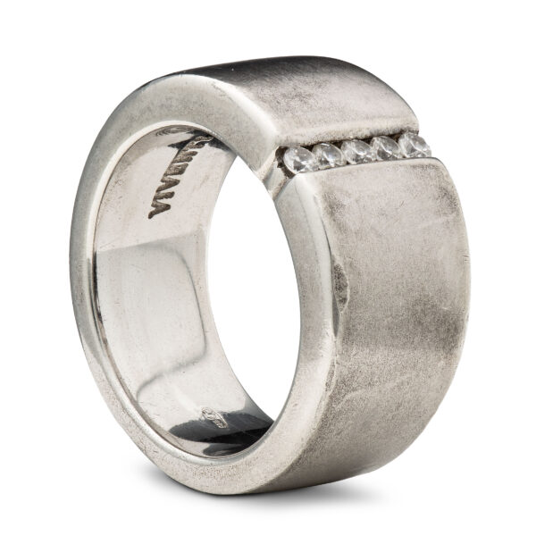 Viventy ring, sterling sølv, kubisk zirkonia