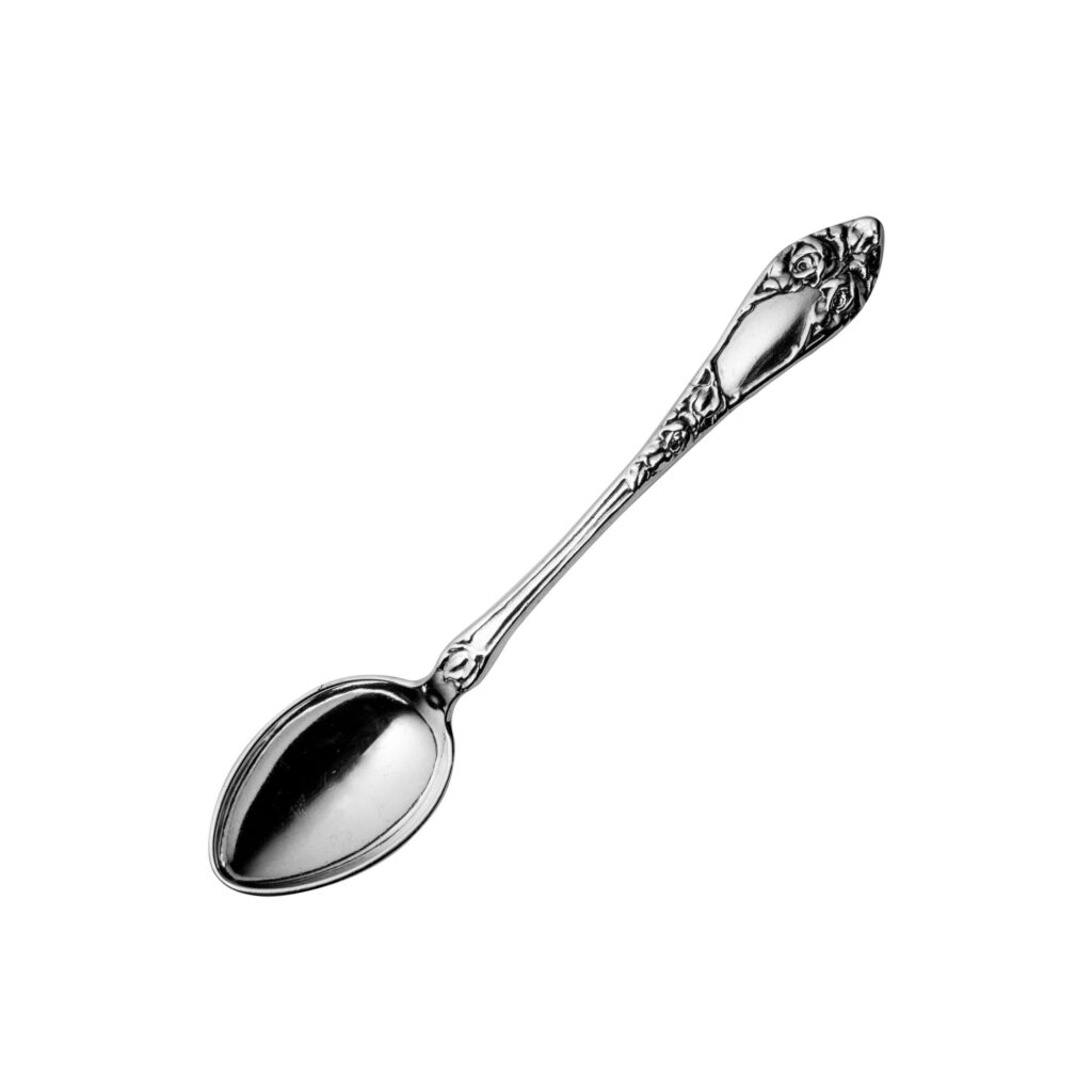 Opphøiet Rose teskje (Gammel) 12,6 cm