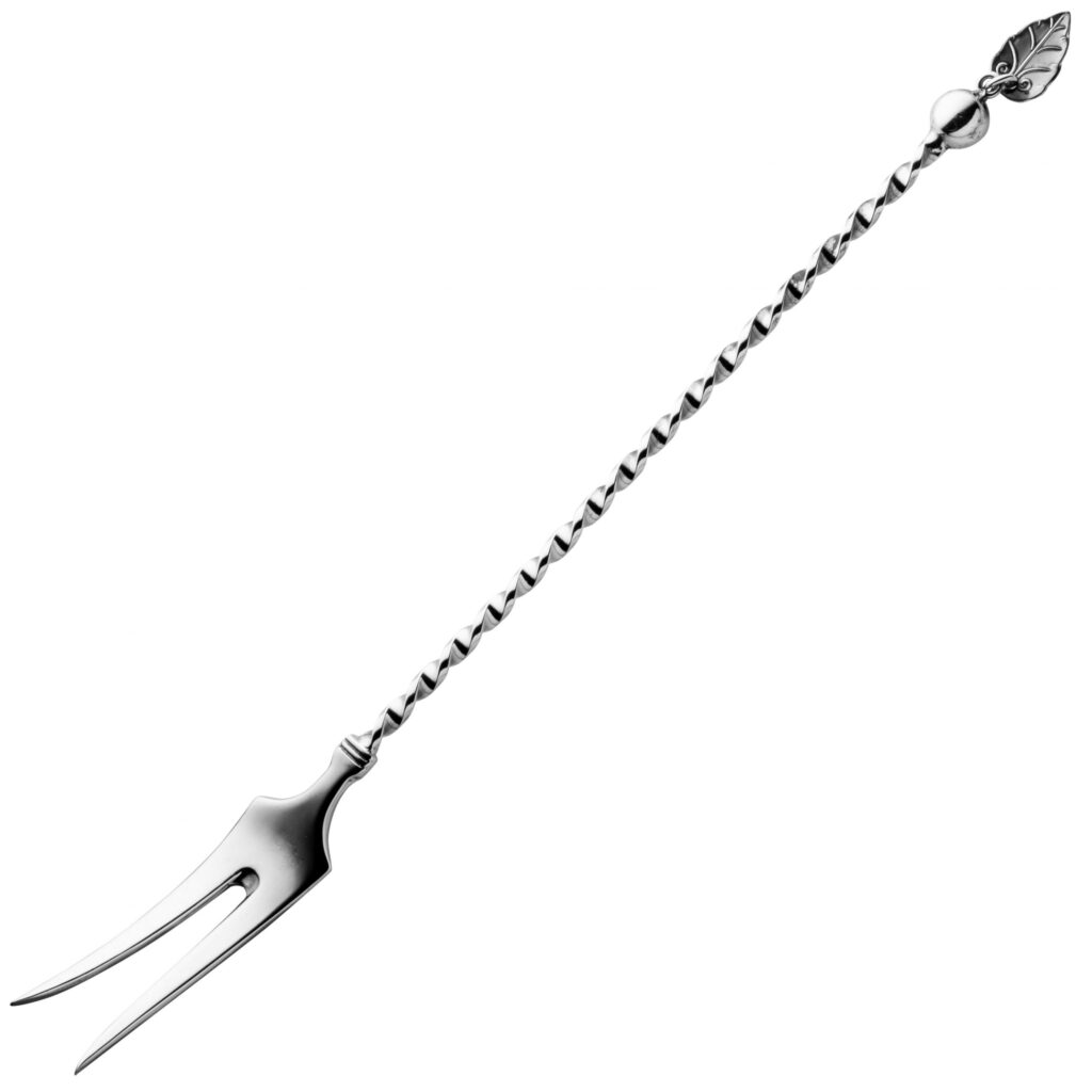 Festbordsølv anretningsgaffel 19 cm