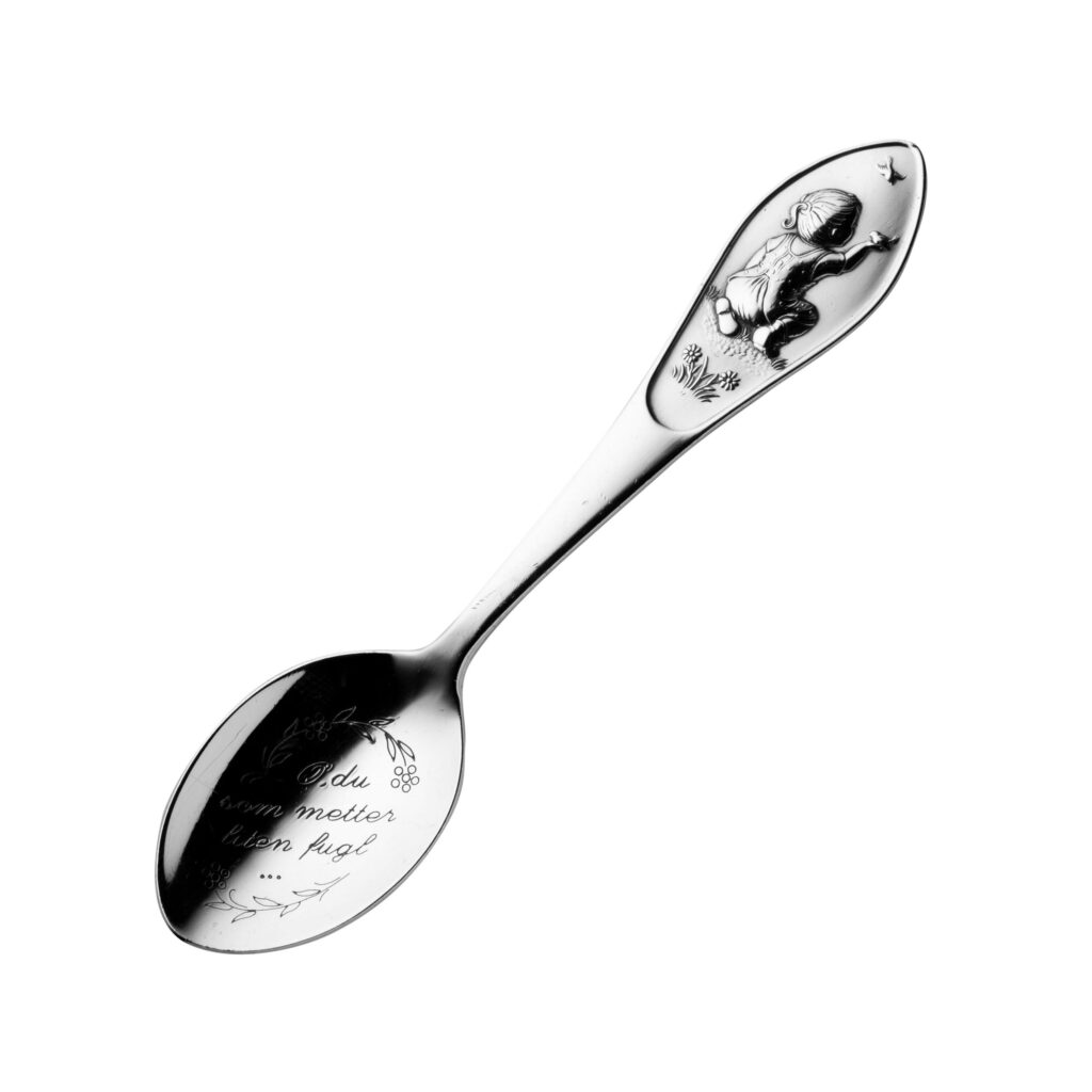 O, Du Som Metter jente barneskje 14,5 cm