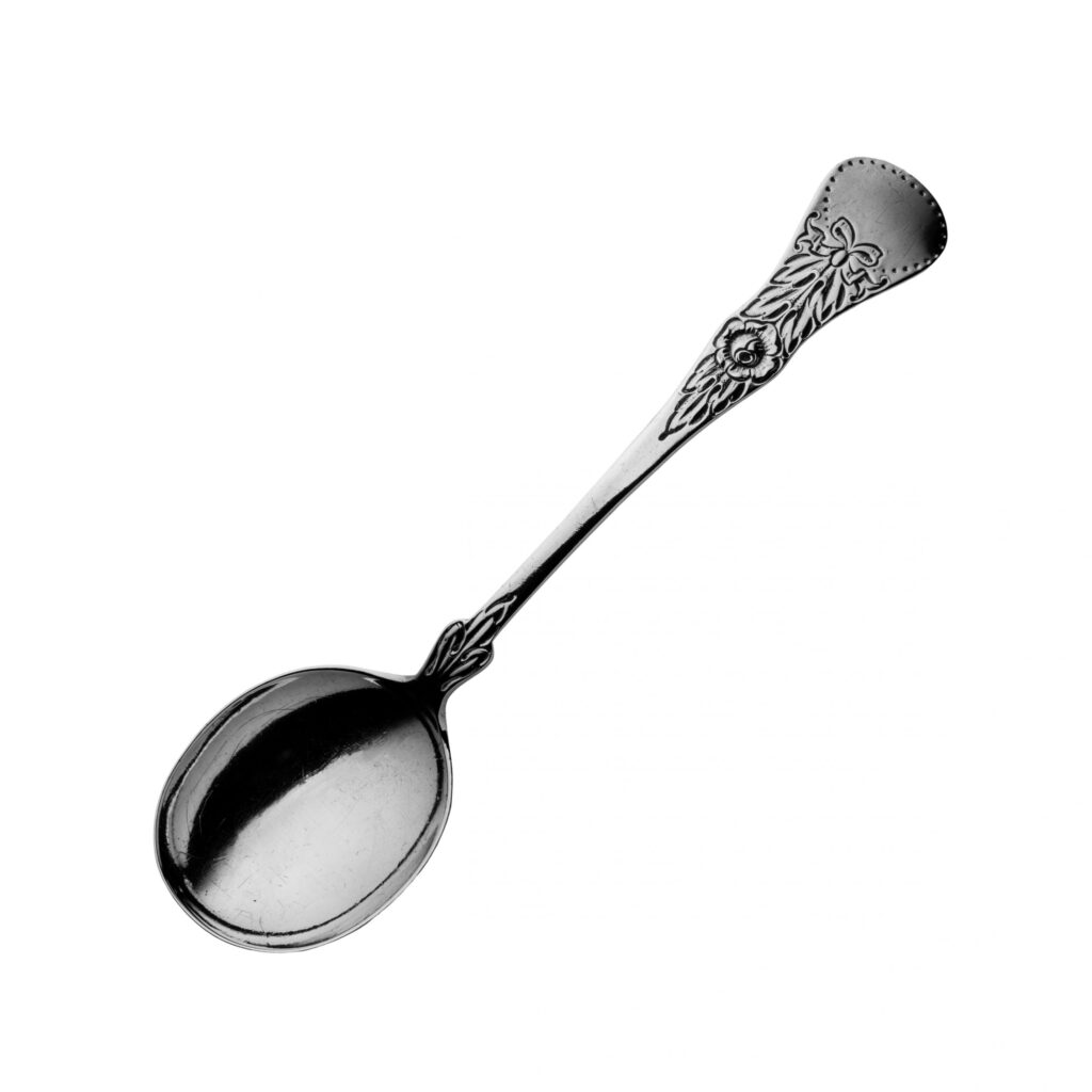 Gammel Flat Rose syltetøyskje 14 cm