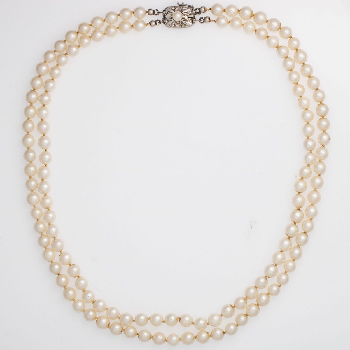 Mikimoto perlekjede 41 cm, sølv - Bilde 2