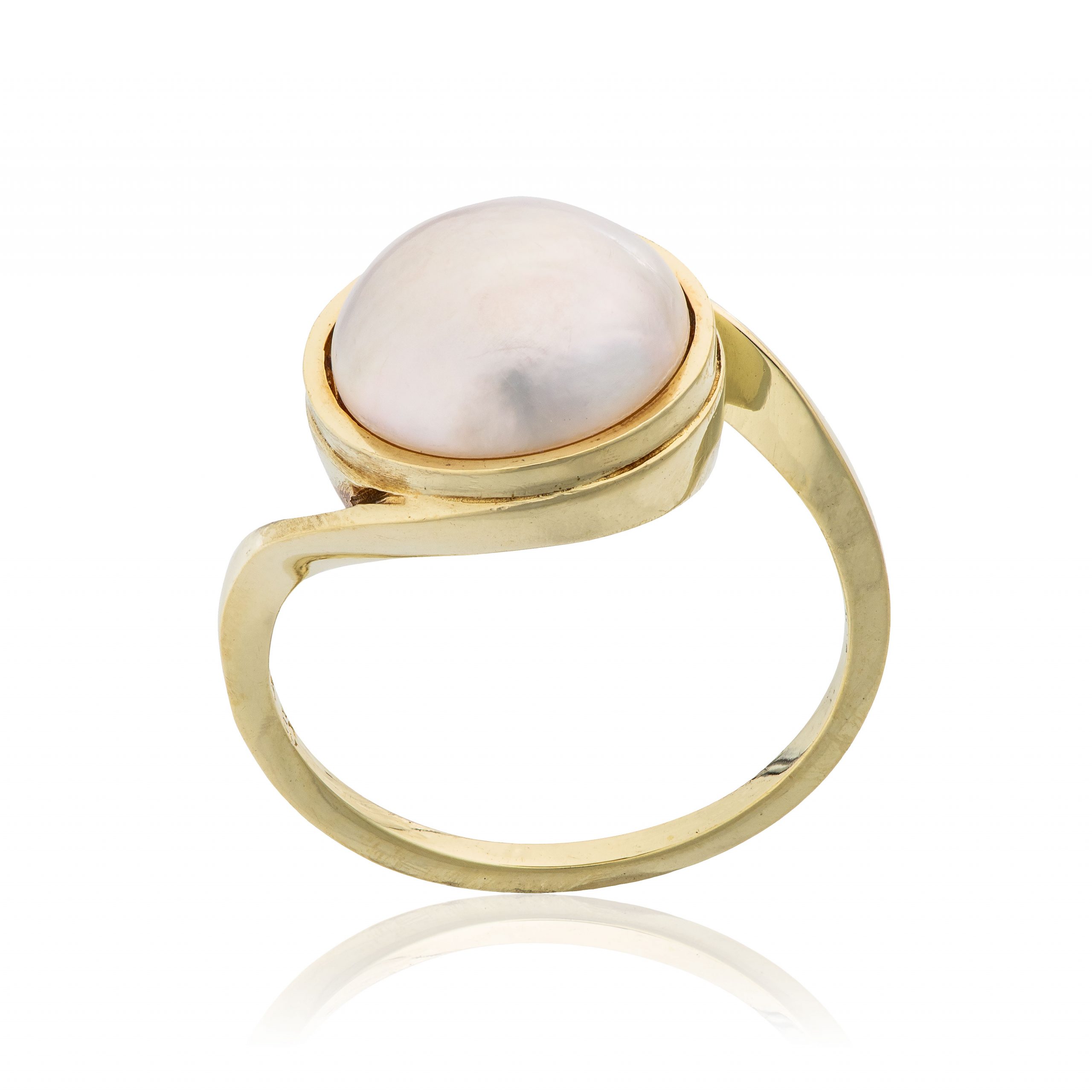 Ring Gult Gull Perle Berheim Antik