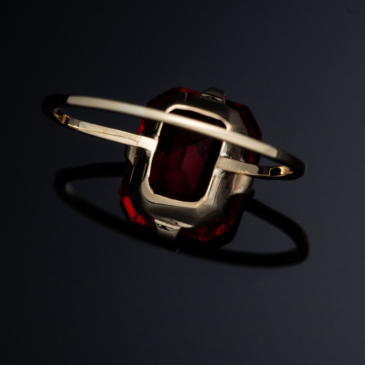 Ring, gult gull, glass - Bilde 4