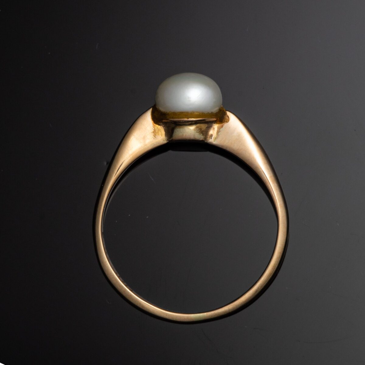 Ring, gult gull, perle - Bilde 2