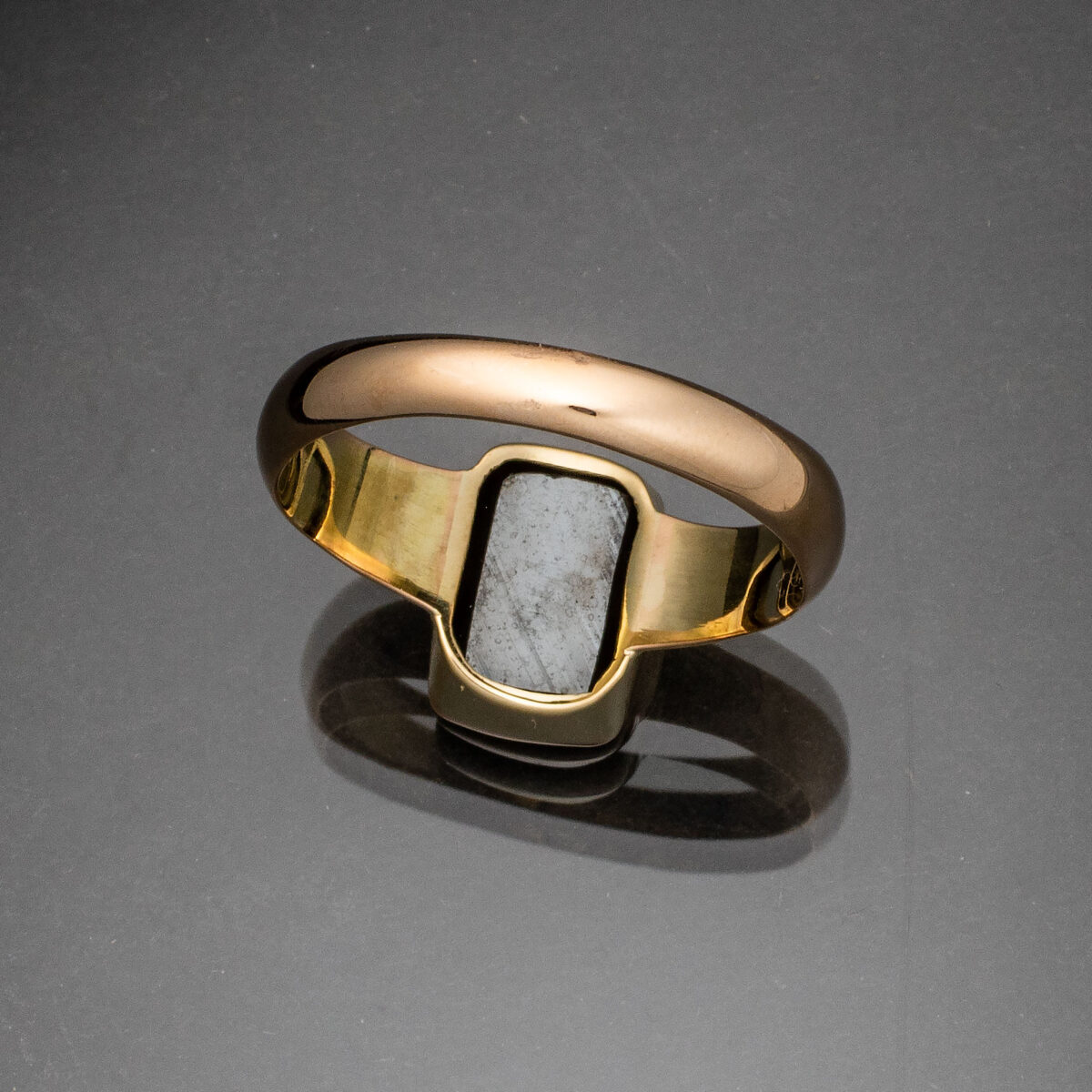 Spartaner signetring, gult gull, onyx - Bilde 4